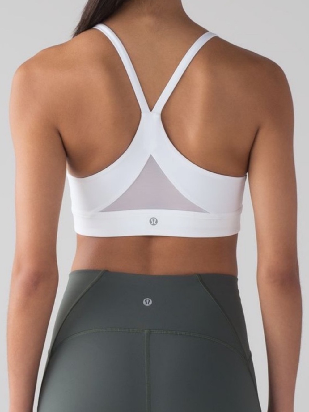 lululemon Train Times White Sports Bra Size 10